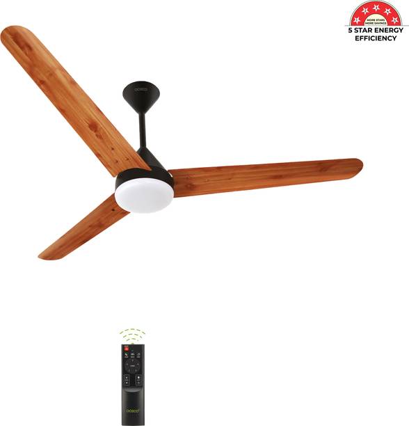 oceco Fansio Light Wooden with 3 Year Warranty BLDC Motor with Remote 1200 mm Ceiling Fan