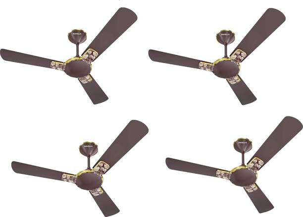 HAVELLS Enticer Art ES (Pack of 4) Motor-high performance moter, with 2 Year Warranty Energy Saving 1200 mm Ceiling Fan