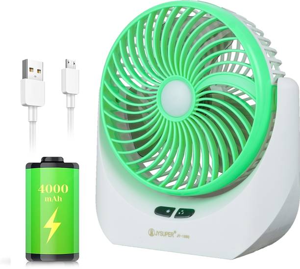 Terviiix High Speed Rechargeable Table Fan with LED Light, For Office, Home, Kitchen 5 Star 1400 mm 3 Blade Table Fan