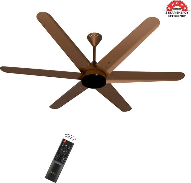 oceco Hexo Brown Metallic 48 with 3 Year Warranty BLDC Motor with Remote 1200 mm Ceiling Fan