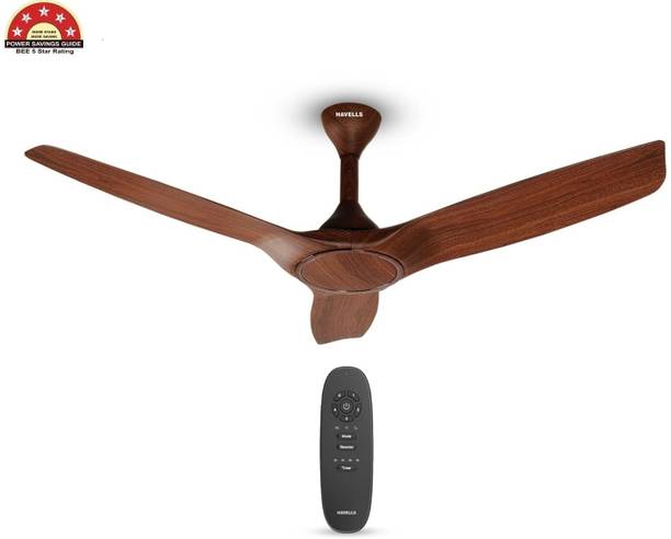 HAVELLS Stealth Air BLDC Wood Corded Electric Free Installation with Remote Control with 2 Year Warranty 1200 mm Ceiling Fan