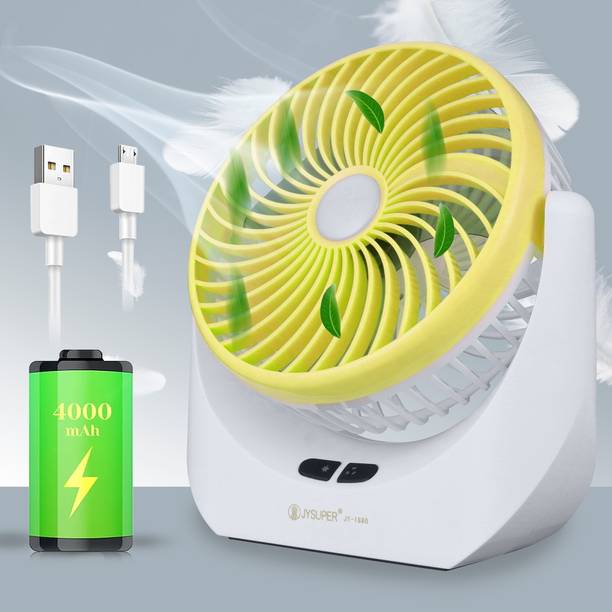 Terviiix High Speed Rechargeable Table Fan with LED Light, For Home, Kitchen, Office 5 Star 1400 mm 3 Blade Table Fan