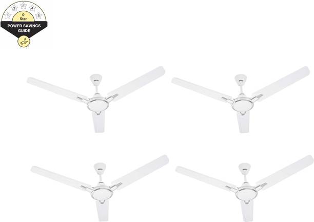 USHA Racer Chrome. PACK OF 4 with 1 Year Warranty 1200 mm Ceiling Fan