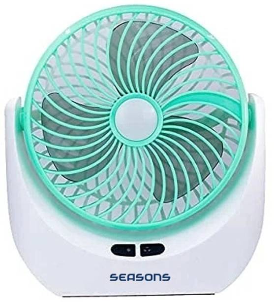 seasons High Speed Rechargeable Table Fan with LED Light, For Home, Office, Kitchen 5 Star 1400 mm 3 Blade Table Fan