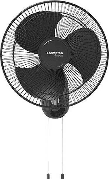 Crompton Torpedo High Speed 400 mm 3 Blade Wall Fan (Black, Pack of 1) 400 mm 3 Blade Wall Fan
