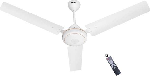 AIRELEC Gloria Helium 28W with Remote White 5 Star 1200 mm BLDC Motor with Remote 3 Blade Ceiling Fan