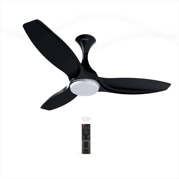 oceco Invansio Energy Saving Bldc Ceiling Fan (10W Dimmable Light) 1200 mm BLDC Motor with Remote 3 Blade Ceiling Fan