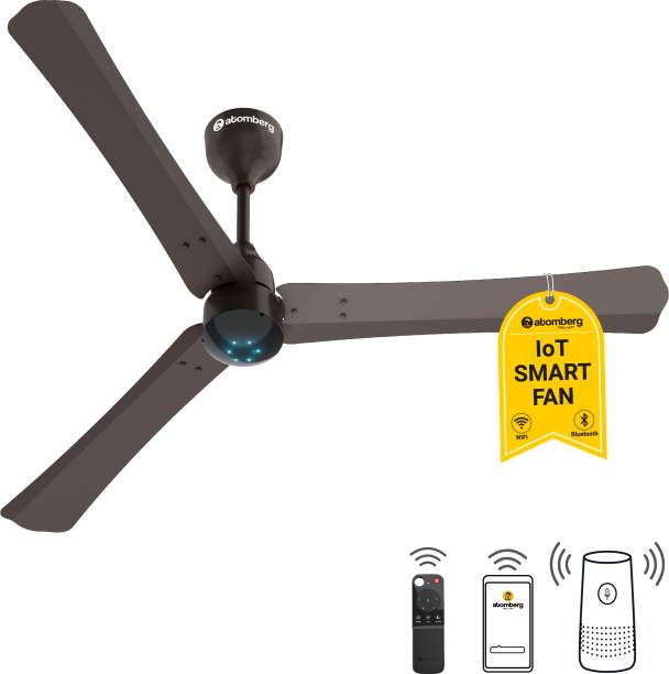 Atomberg Renesa smart+ 1200mm Earth Brown 5 Star 1200 mm BLDC Motor with Remote 3 Blade Ceiling Fan
