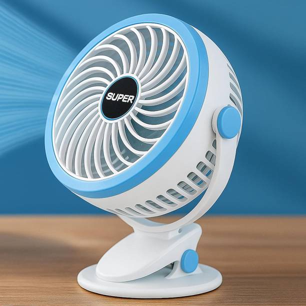 Tazomi Portable USB Fan with 3 Speeds|Up to 5-hours Battery Backup|Type-C Charging Mini Portable Battery Operated Multi-Function USB Fan