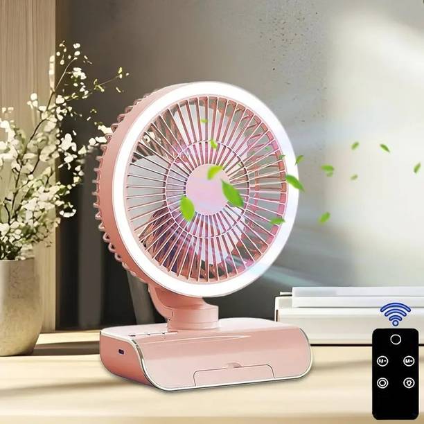 Sampri Rechargeable Lighting & 4-hours Battery Backup Usb Mini Fan Cooling Mini Hand 3 Speed USB Fan