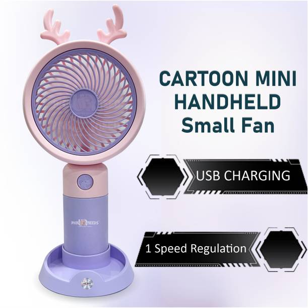 Daily Needs Shop Mini Pocket Fan For Travelling / Outdoor Usage Portable Design Mini Hand Fan Handheld Mini Rechargeable Fan For Home / Ofice USB Charging 2 Speed Mode Rechargeable Fan