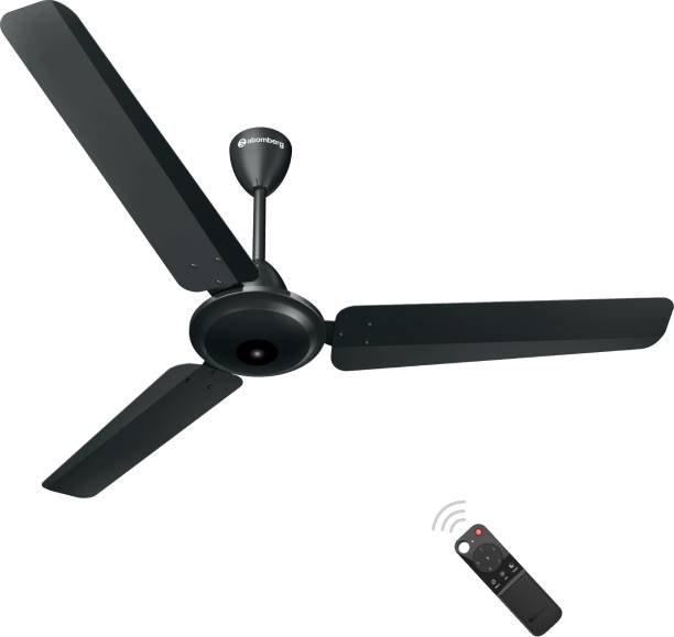Atomberg Ameza Ceiling Fan 1200mm Black 5 Star 1200 mm BLDC Motor with Remote 3 Blade Ceiling Fan