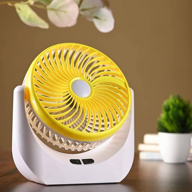 Lalson's High-Quality Powerful Rechargeable Table Fan with LED Light, Table Fan for Home, Table Fan for Office Desk, Table Fan High Speed, Table Fan For Kitchen USB Fan