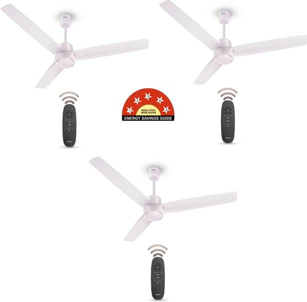 HAVELLS Fab BLDC PACK OF 3 with 5 Year Warranty BLDC Motor 1200 mm Ceiling Fan