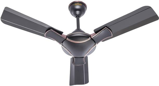 ACTIVA Corolla 36 Inch Smoke Brown 650 RPM 900 mm 3 Blade Ceiling Fan