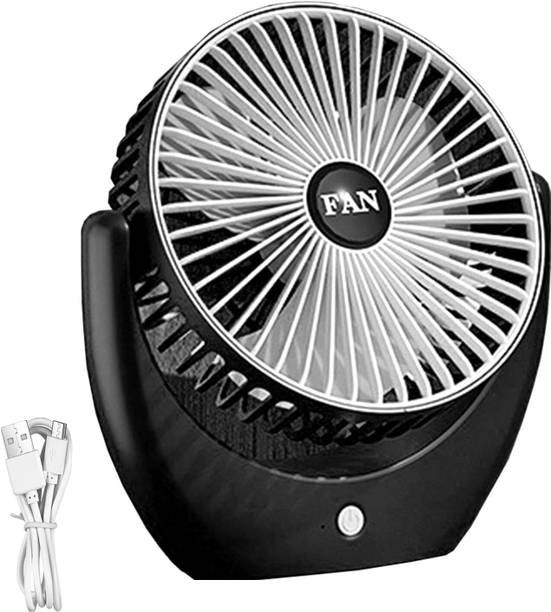Sampri Rechargeable Lighting & 4-hours Battery Backup Small Pocket, Cooling Mini Hand 3 Speed USB Fan