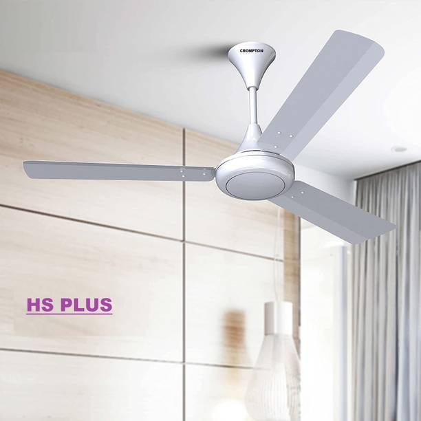Crompton Super High Speed 400 rpm HS PLUS 51W Energy Saving SUREBREEZE 100% Copper 245 1 Star 1200 mm Energy Saving 3 Blade Ceiling Fan  (Opal White Ultra Hi-Speed 100% Copper…