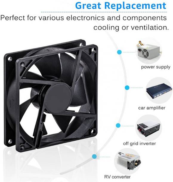 GARGICO DC Axial Cooling Exhaust Rotary Fan | Size : 3" inches 12V dc 80*80*25mm 3-inch 20 mm Exhaust Fan