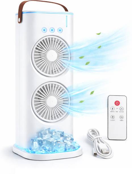 Apricot Solutions Double Ended Spray Mist Fan Portable USB Rechargeable with Dual Cooling & Adjustable Speed USB Fan