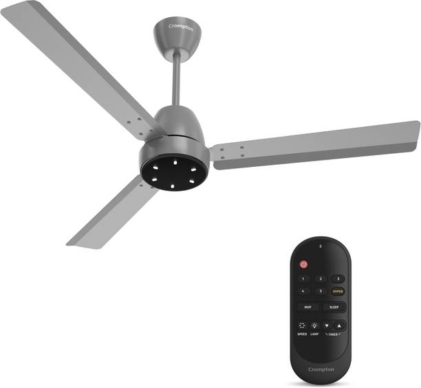 Crompton Energion Niteo with 4 Year Warranty 1200 mm Ceiling Fan 5 Star | Metallic Grey | Pack of 1