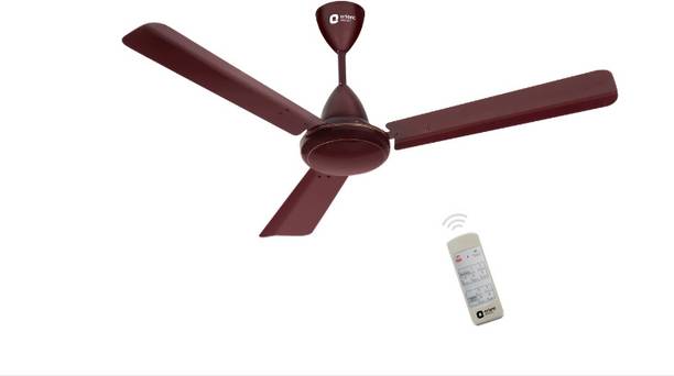 Orient Electric Hector 500 with Remote 5 Star Rated BLDC Ceiling Fan 1200mm Brown 5 Star 1200 mm 3 Blade Ceiling Fan (BLDC Motor with Remote | Brown | Pack of 1)