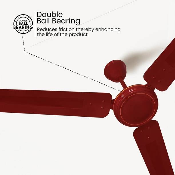 Crompton SUREBREEZE GALLOP HIGH SPEED 1 Star 1200 mm 3 Blade Ceiling Fan  (LUSTER BROWN | Pack of 1)