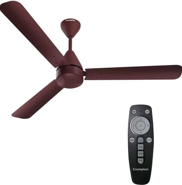 Crompton Crompton Energion Cookie BLDC Motor With Remote 5 Star 1200 mm 3 Blade Ceiling Fan (Brown, Pack of 1)