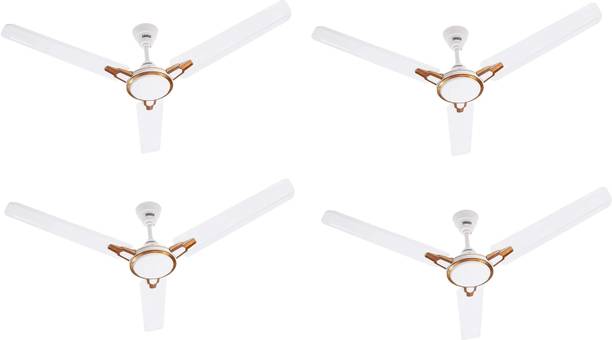 USHA racer chrome pack of 4 with 1 Year Warranty 1200 mm Ceiling Fan