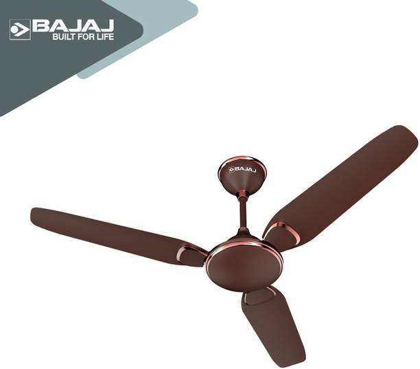 BAJAJ Trendy 1200 mm 3 Blade Ceiling Fan  (Red Walnut & Rustic Copper, Pack of 1)