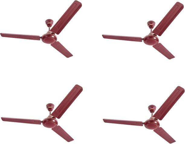 USHA Racer (1 Star) 1200 mm Pack of 4 with 2 Year Warranty 1200 mm Ceiling Fan