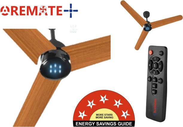 oremate+ smart life 1250 mm BLDC Motor with Remote 3 Blade Ceiling Fan
