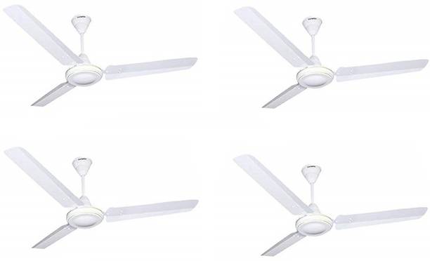 Crompton High Speed Pack of 4 1200 mm 3 Blade Ceiling Fan (Opal White, Pack of 4)