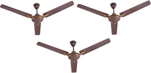 USHA Racer Chrome 1200MM Ultra High Speed pack of 3 with 2 Year Warranty Ultra High Speed 1200 mm Ceiling Fan