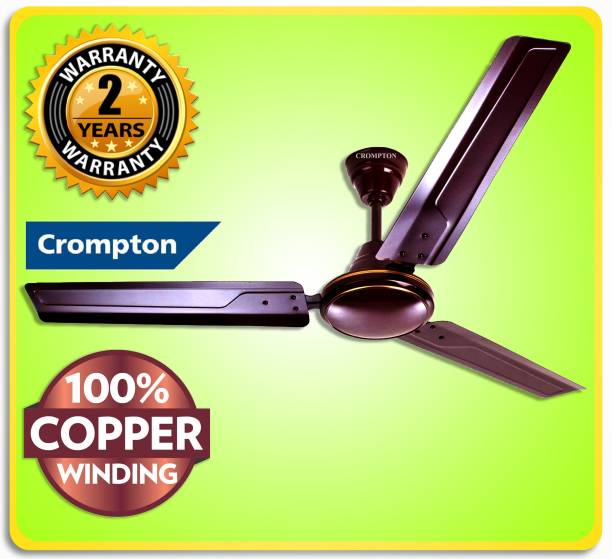Crompton SUREBREEZE 400 RPM ULTRA HIGH SPEED 100% COPPER MOTOR LONG LIFE HS Plus166 1 Star 1200 mm Energy Saving 3 Blade Ceiling Fan