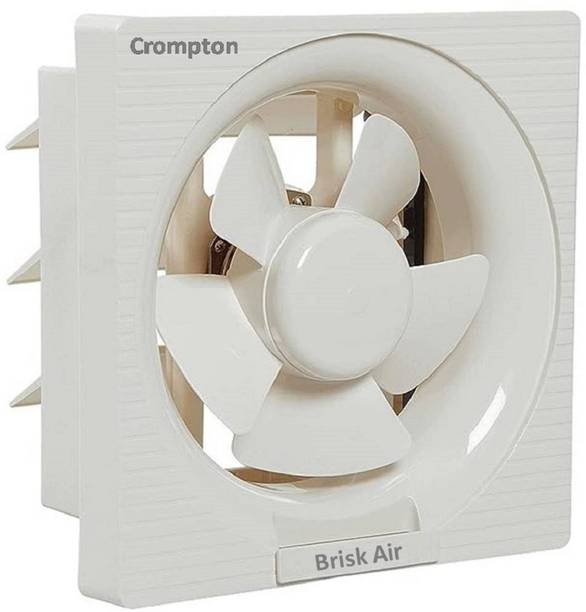 Crompton BRISK AIR NOISELESS AUTOMATIC SHUTTERS 100% COPPER HIGH SPEED HEAVY DUTY2 5 Star 150 mm Silent Operation 6 Blade Exhaust Fan (Pearl White Super Silent Automatic…