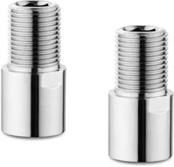 NEELKUND Stainless Steel Extension Nipple 2Inch - (Pack Of 2) Faucet Mount