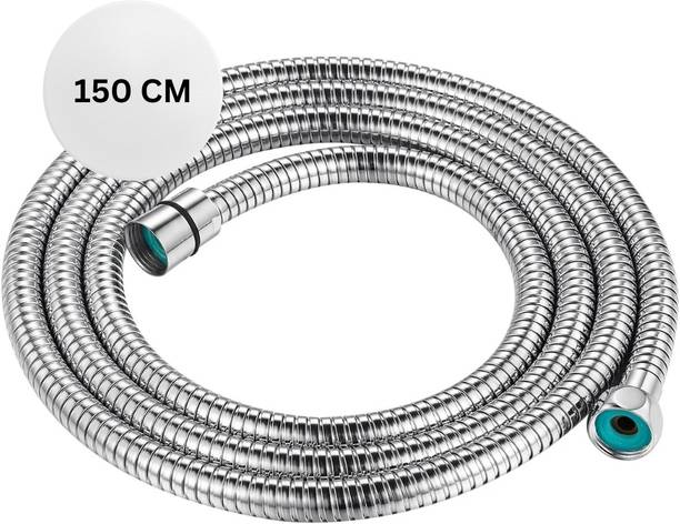 Tisto Flexible Shower Hose Pipe Tube Used In Hand Shower Jet Spray Health Faucet For Bathroom and Kitchen Chrome Finish Heavy Duty SS 304 Hose Pipe