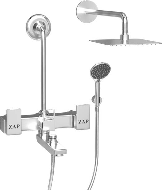 ZAP SKODA Series 3 in 1 Wall Mixer with Shower Arms &amp; Head | Multi Flow Hand Shower Faucet Set