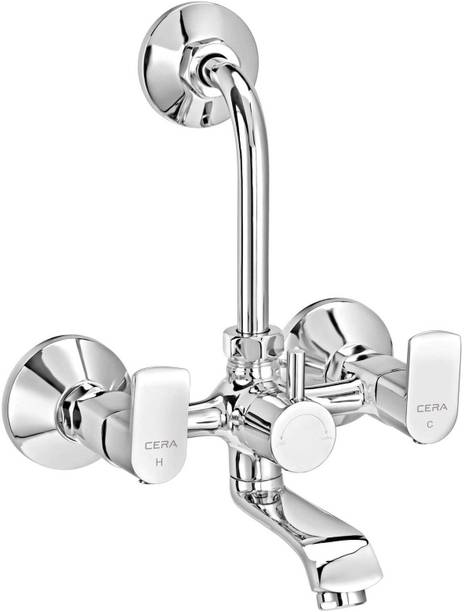 CERA - Wall Mixture with Bend Pipe for Overhead Shower Chrome Finished Wall Mixer Faucet