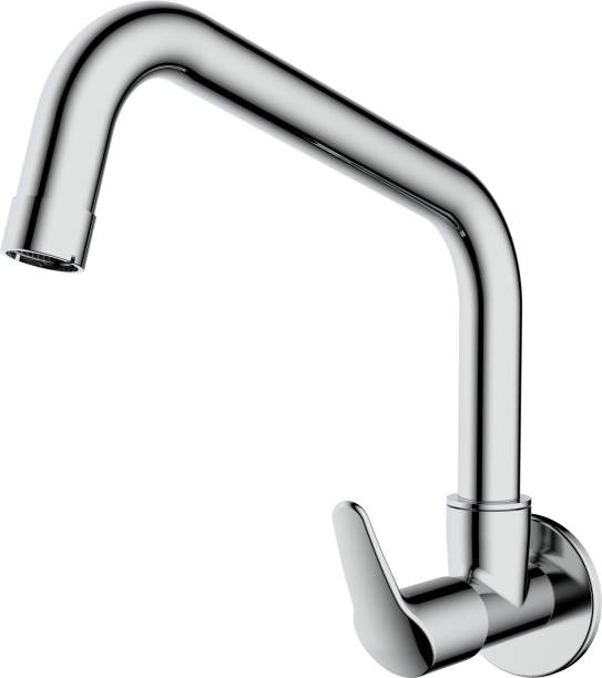 DULCET Kitchen Sink Cock Extra Long Wall Mounted Faucet/Tap with Movable Spout 360 Degree Rotating Chrome Finish Use for Kitchen Sink/WashBasin(DW111-09-EXT) Bib Tap Faucet