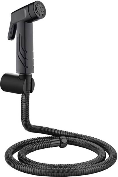 इमाशी Black Toilet Hand Shower Jet Spray Health Faucets with 1 Meter Shower Hose शावर हैड