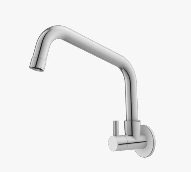 DULCET Kitchen Sink Cock FLT Type Wall Mounted Faucet/Tap with Movable Spout 360 Degree Moving Chrome Finish Use for Kitchen /WashBasin(FLORA)(FL107-09 ext) Bib Tap Faucet