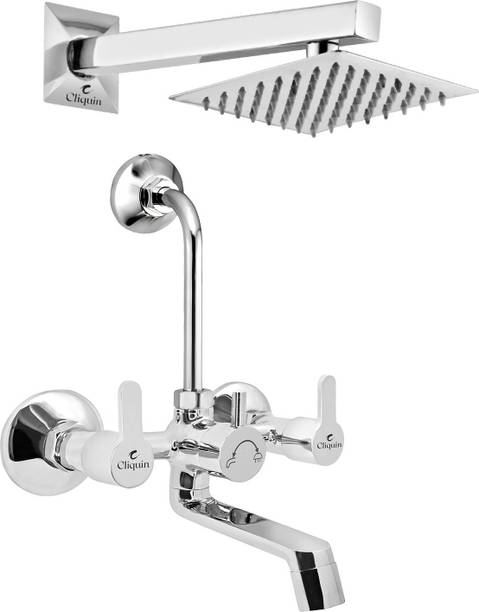 फ्लिपकार्ट स्मार्टबाय Shower-FKTPM708-Fusion Brass Wall Mixer With 190MM L-Bend and Square 6x6 Shower Combo (Chrome Finish) वॉल मिक्सर नल