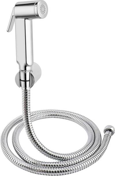 KURIC ABS Health Faucet with SS-304 Grade 1 Meter Flexible Hose Pipe and Wall Hook Chrome Finish, Sink Sprayer, Jet Spray for Toilet, Wash Bidet Jet Spray Health  Faucet