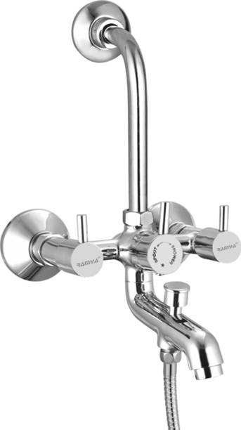 Ramya Dove 3in1 Wall Mixer With Band For Bathroom Brass Tap Mixer Faucet