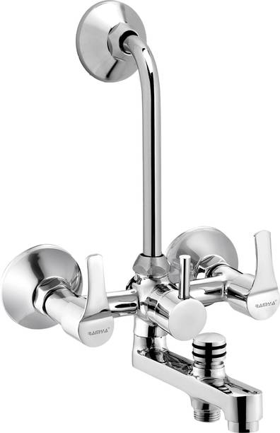 Ramya Spark 3in1 Wall Mixer With Band For Bathroom Brass Tap Mixer Faucet