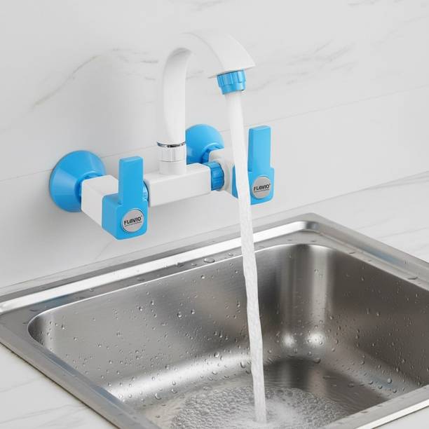 फलावियो PTMT Sink Mixer Foam Flow Water Tap for Bathroom & Kitchen 20 mm QUADRO Series वॉल मिक्सर नल