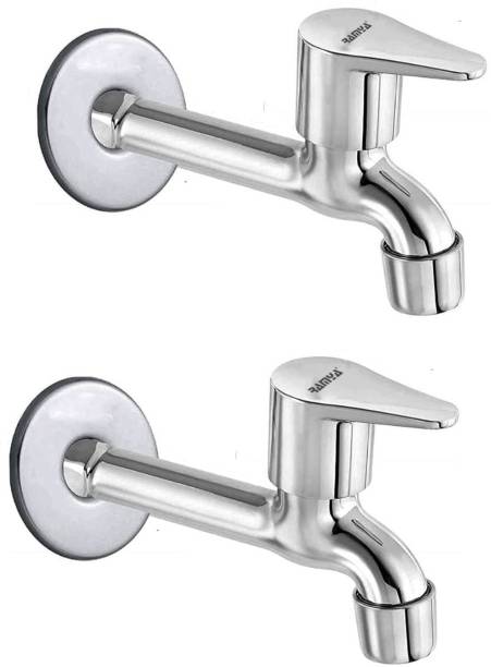 Ramya Fusion Long Body Tap Pack OF 2 Stainless Steel Brass Disc Premium Quality For Bathroom And Kitchen Chrome Plated Bib Tap Faucet