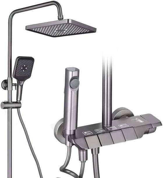 ÖCICH BATHROOM MASTER {SERIES-01} {PIANO BLACK} - RUSTFREE (HEAVY DUTY) TAPS FOR BATHROOM [SHOWER COMPLETE SET] bathroom mixer [SHOWER MIXER} Wall Mixer Faucet