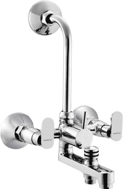 Ramya Rapid 3in1 Wall Mixer With Band For Bathroom Brass Tap Mixer Faucet